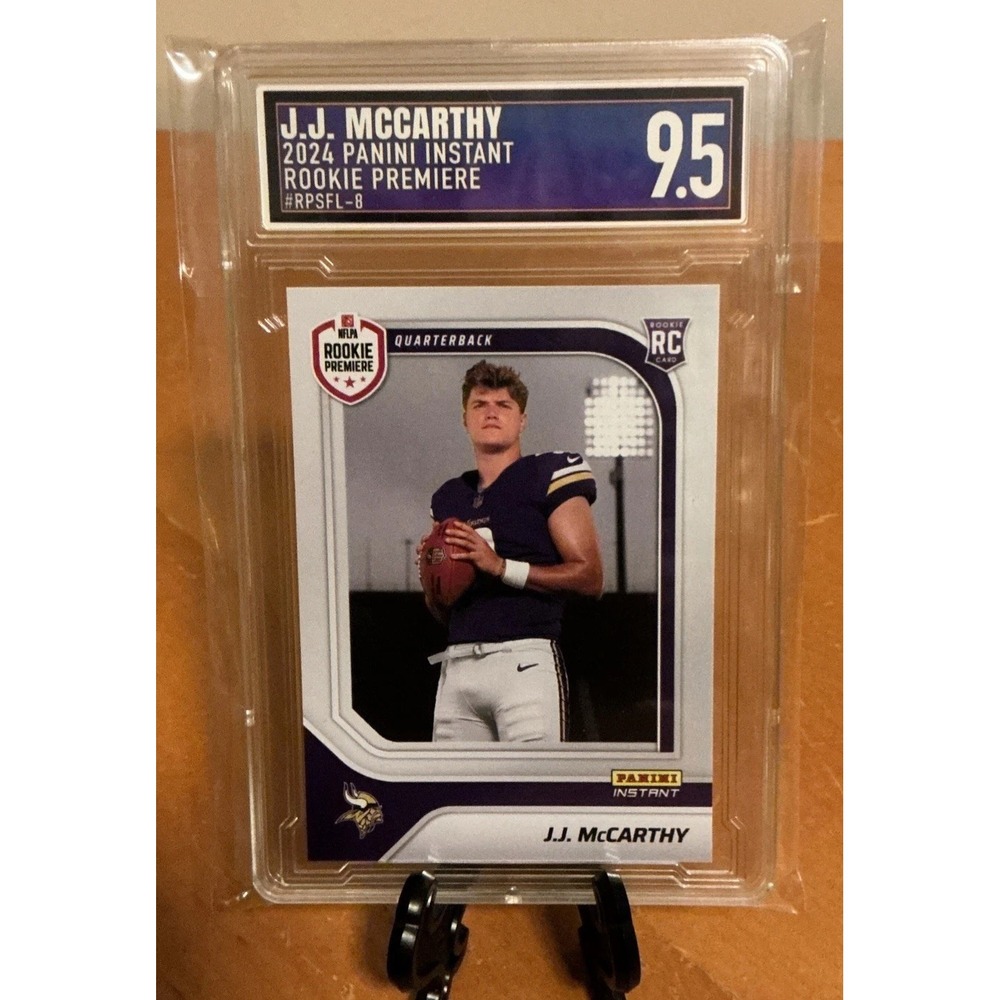 2024 Panini Instant J.J. McCarthy First Look Vikings RC #RPSFL-8 EGC 9.5